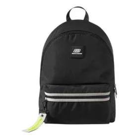 Mochila simples da série Casual Colorida “Preto Branco”