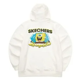 Moletom com capuz Skechers x Bob Esponja com estampa “Branco Amarelo Preto”