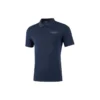 Polo casual de manga curta com letras impressas “Navy”