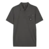 Polo com estampado “Cinza Branco”