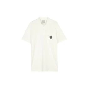 Polo com estampado “Cinza Branco”