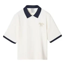 Polo com logótipo estampado “Branco Preto”