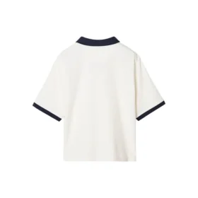 Polo com logótipo estampado “Branco Preto”