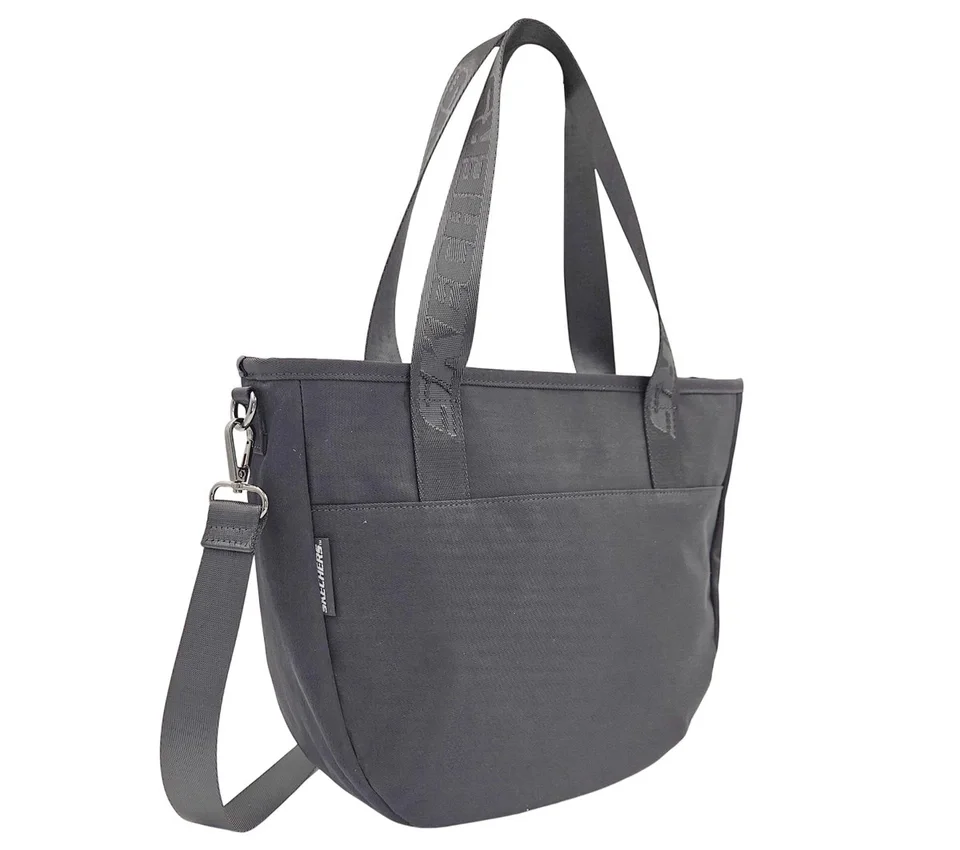 Saco de compras com bolso com argola em D Saco de compras com bolso com argola em D