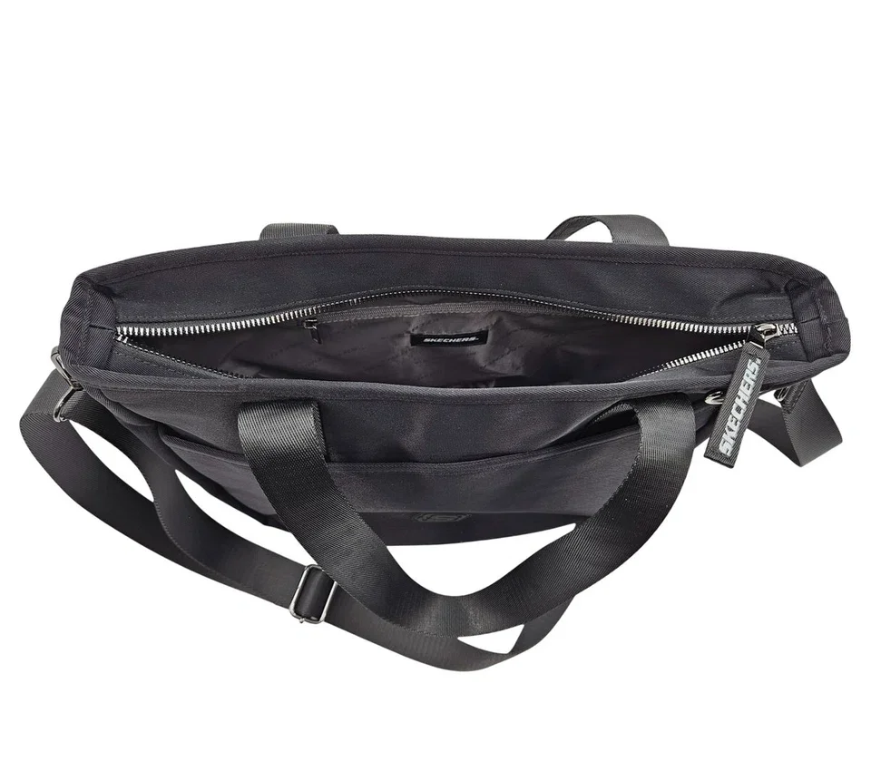 Saco de compras com bolso com argola em D Saco de compras com bolso com argola em D