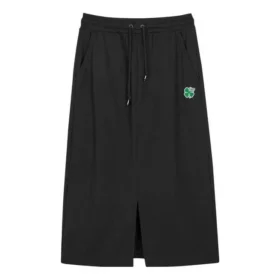 Saia de malha respirável com cordão “Preto”