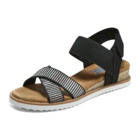 Sandália casual com tiras cruzadas Desert Kiss “Castanho Preto”