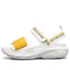 Sandálias de moda antiderrapantes Branco/Amarelo