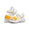 Sandálias de moda antiderrapantes Branco/Amarelo