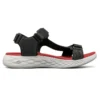 Sandálias On-the-GO 600 com velcro Preto/Vermelho