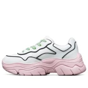 Sapatos Baixos “D” da AMP Branco/Rosa