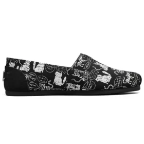 Sapatos Bob’s Plush Slip-on Preto/Branco