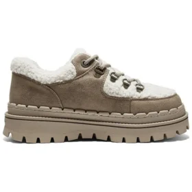 Sapatos casuais de plataforma alta “Castanho Branco”