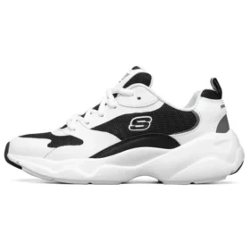 Sapatos D’ Lites de cano baixo, estilo «daddy», Preto/Branco