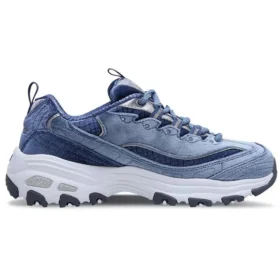 Sapatos D’ Lites de veludo, cano baixo e sola grossa, cinza/azul