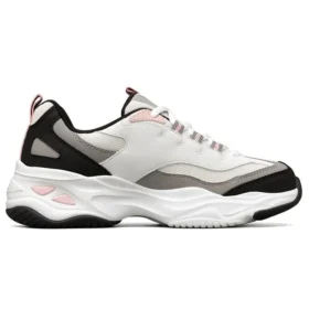 Sapatos D’ Lites Low-Dad Branco/Preto/Rosa