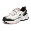 Sapatos D’ Lites Low-Dad Branco/Preto/Rosa