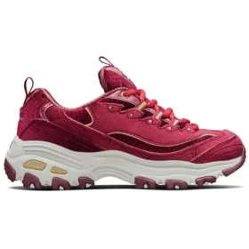 Sapatos D’ Lites Velvet Low-Top Daddy Vermelhos