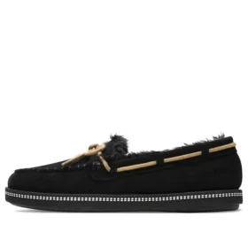 Sapatos de cano baixo Cozy Campfire, sem atacadores, Preto