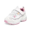 Sapatos de corrida D’ Lites Strap com Memory Foam “Branco Rosa”