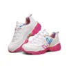 Sapatos de corrida de cano baixo James Goldcrown x Skechers D’ Lites Crystal Rosa/Branco