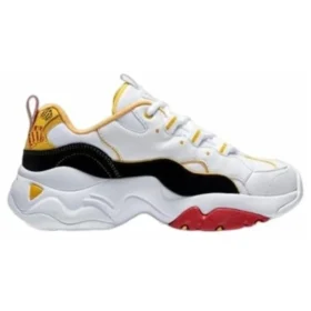 Sapatos de corrida de cano baixo One Punch Man x Skechers D lites 3.0 Branco/Preto/Amarelo Sapatos de corrida de cano baixo One Punch Man x Skechers D lites 3.0 Branco/Preto/Amarelo