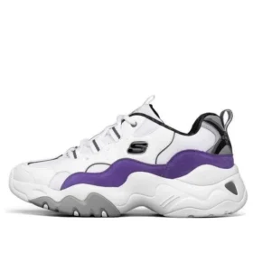Sapatos de corrida de cano baixo One Punch Man x Skechers D’ Lites 3.0 Branco/Roxo Sapatos de corrida de cano baixo One Punch Man x Skechers D’ Lites 3.0 Branco/Roxo