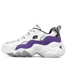 Sapatos de corrida One Punch Man x Skechers D’ Lites 3.0 de cano baixo Branco/Roxo Sapatos de corrida One Punch Man x Skechers D’ Lites 3.0 de cano baixo Branco/Roxo
