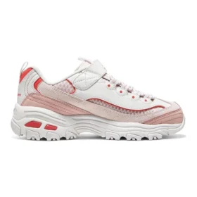 Sapatos Dlites Chunky “Branco Rosa Vermelho”