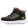 Sapatos Microspec Zovox com velcro “Preto Cinza Vermelho”