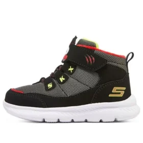 Sapatos Microspec Zovox com velcro “Preto Cinza Vermelho”