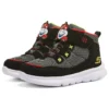 Sapatos Microspec Zovox com velcro “Preto Cinza Vermelho”