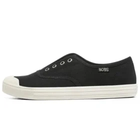 Sapatos Slip-On de Canela Baixa Bobs B Cool Preto/Branco