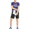 Skechers de manga curta para homem, azul