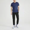 Skechers de manga curta para homem, azul
