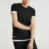 Skechers de manga curta para homem, preto