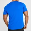 Skechers de treino e corrida para homem, de malha desportiva, manga curta, azul