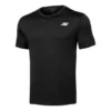 Skechers de treino e corrida para homem, malha desportiva, manga curta, preto
