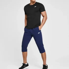 Skechers de treino e corrida para homem, malha desportiva, manga curta, preto