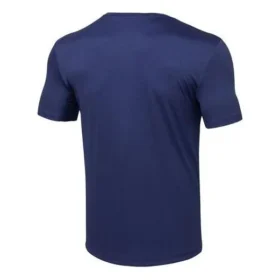Skechers de treino para homem, corrida, desporto, malha, manga curta, azul