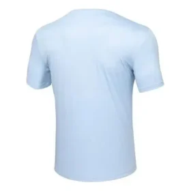 Skechers de treino para homem, corrida, desporto, malha, manga curta, azul