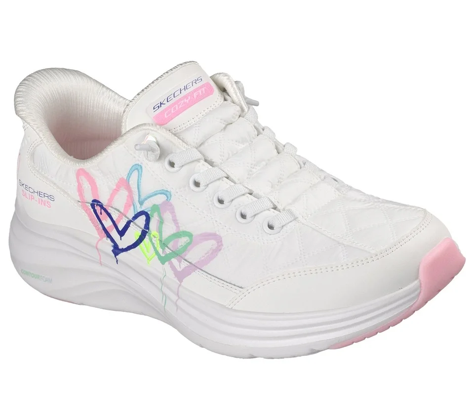 Skechers Slip-ins JGoldcrown: Espuma Contour – Ajuste Confortável Coração Intemporal Skechers Slip-ins JGoldcrown: Espuma Contour – Ajuste Confortável Coração Intemporal