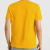 Skechers Sport para homem com estampado de letras, manga curta, cor dourada