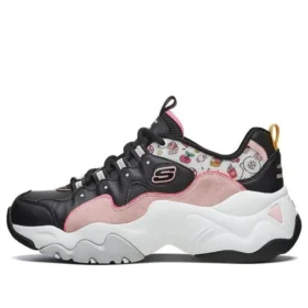 Skechers x Line Friends D’ Lites 3.0 Sapatos Baixos Clunky Preto/Rosa