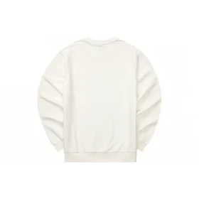 Série Casual Camisola com Gola Redonda e Letras “Branco Azul”