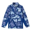Série Desportiva e de Lazer Camisola com Meio Fecho e Estampado Integral “Azul”
