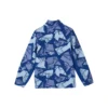 Série Desportiva e de Lazer Camisola com Meio Fecho e Estampado Integral “Azul”