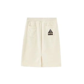 Série Lifestyle – Saia casual de malha folgada com cordão “Branco”