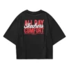T-shirt casual com estampado “Preto Vermelho”