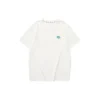 T-shirt casual com letras impressas “Branco Azul”